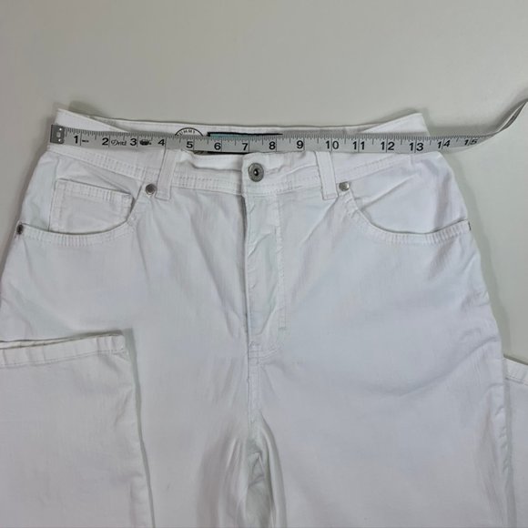 Charter Club High waisted straight leg white jeans - Picture 2 of 6